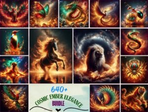 Cosmic Ember Elegance