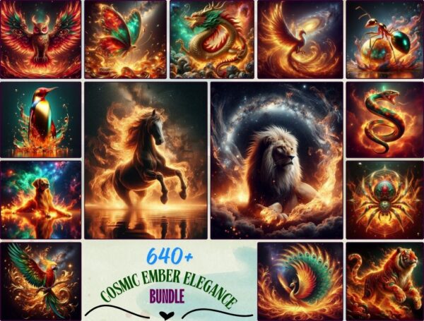 Cosmic Ember Elegance