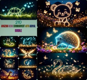 Amazing Neon Environment with Animal
