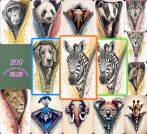 Stunning Animal With Zip Design