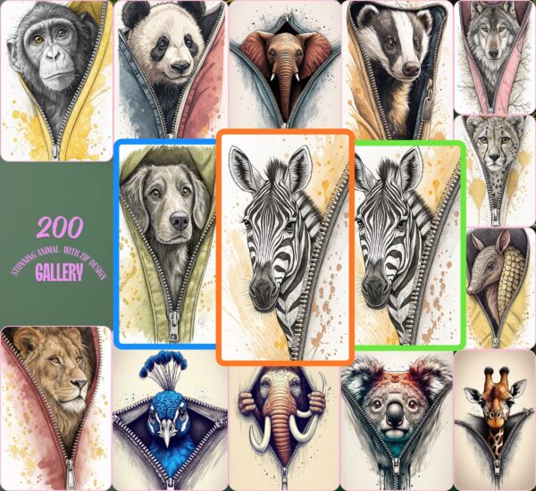 Stunning Animal With Zip Design