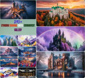 stunning seasonal castle environment