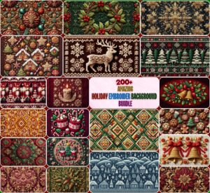 Amazing Holiday Embroider Background