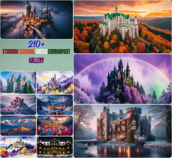 stunning seasonal castle environment