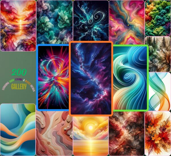 Stunning Aqua, Cosmic & Waves Design