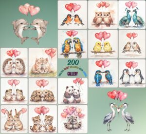 Amazing Heart Balloons With Animal