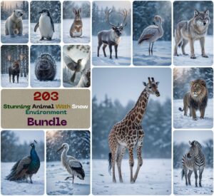 Stunning Animal With Snow Environment