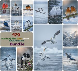 Stunning Bird With Snow Environment