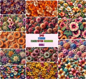 Stunning Flowers Pattern Background