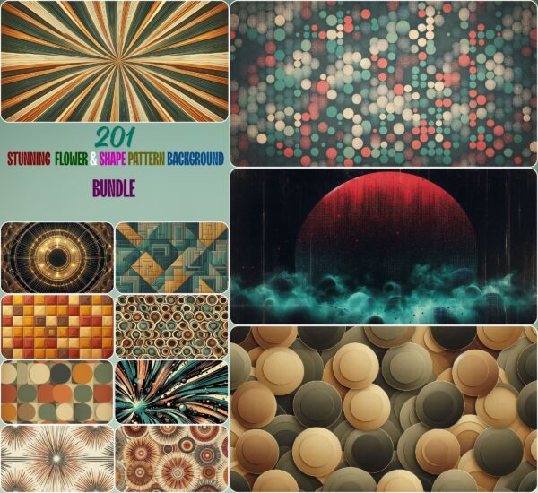 Stunning Flower & Shape Pattern Background