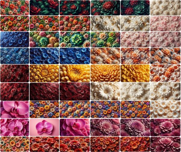 Stunning Flowers Pattern Background