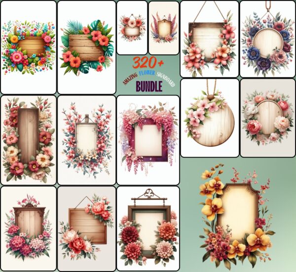 Amazing Flower Signboard Bundle