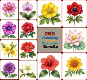Amazing Flower Illustration Bundle