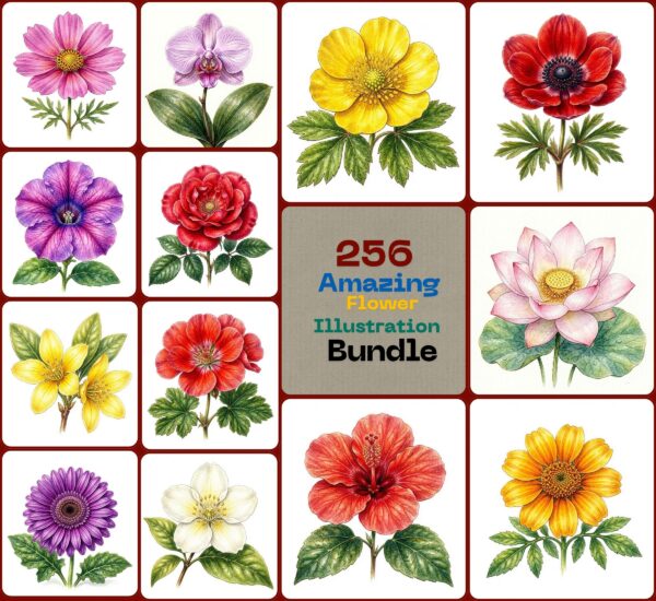 Amazing Flower Illustration Bundle