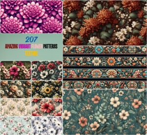 Amazing Vibrant Flower Patterns Texture