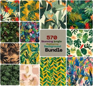 570+ Stunning Jungle Patterns Background Bundle