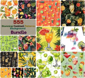 Stunning Cocktail Patterns Background Bundle