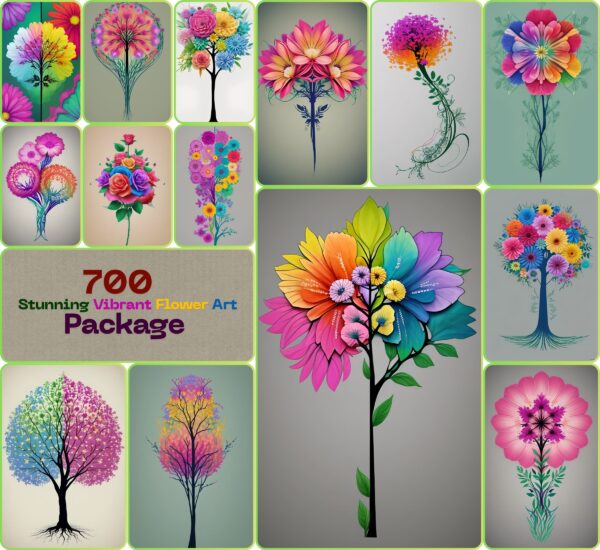 Vibrant Flower Art Package