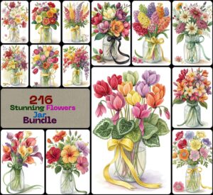 Stunning Flowers Jar Bundle