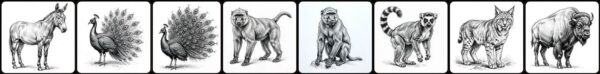 Amazing Animal Sketch Art Bundle