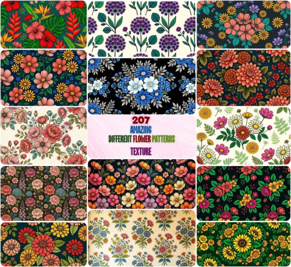 Amazing Different Flowers Patterns Texture