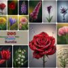 Stunning Flower With Droplets Bundle