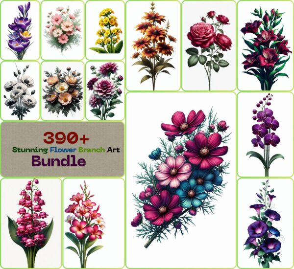 Stunning Flower Branch Art Bundle