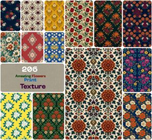 Amazing Flowers Print Texture