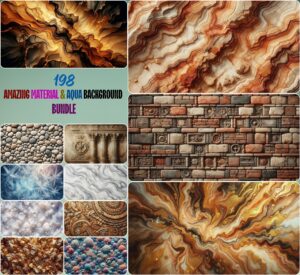Amazing Material & Aqua Background Bundle