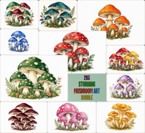 Stunning Mushroom Art Bundle