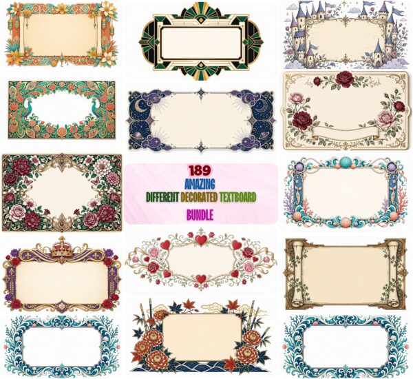 Amazing Different Decorated Textboard Bundle