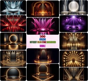 Amazing Different Color Stage Background Bundle