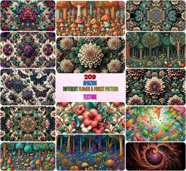 Amazing Different Flower & Forest Pattern Texture