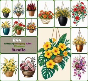 Amazing Hanging Tub's Flowers Bundle