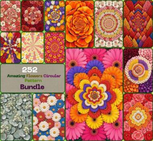 Amazing Flowers Circular Pattern Bundle