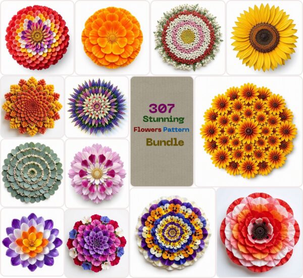Stunning Flowers Pattern Bundle