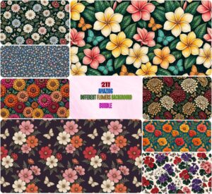 Amazing Different Flowers Background Bundle