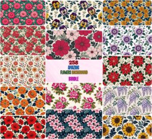 Amazing Flowers Background Bundle
