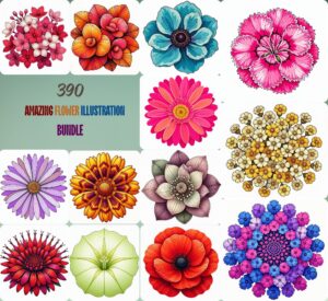 Amazing Flower Illustration Bundle